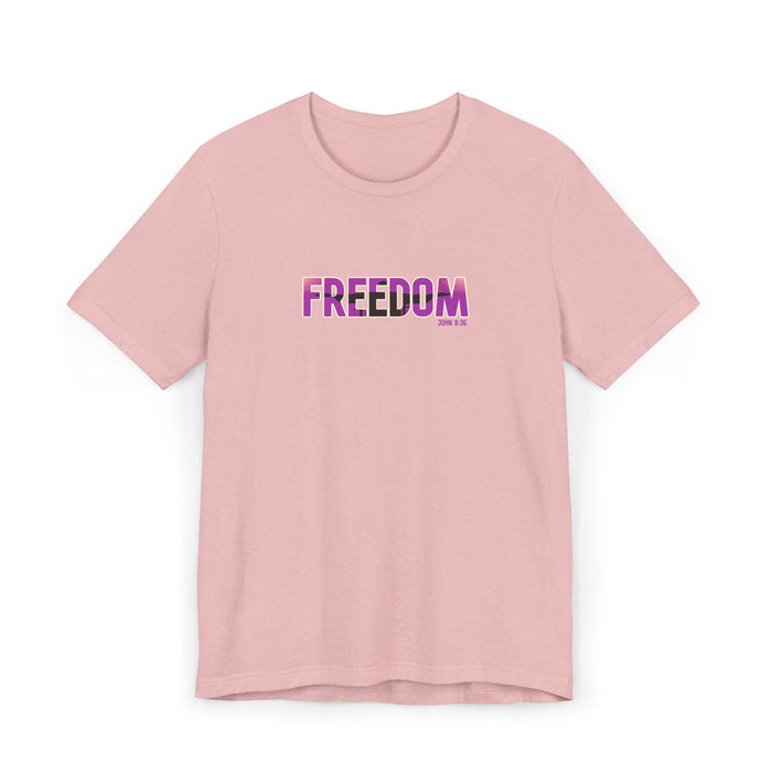 Freedom Graphic Tee — Bold Pink Gradient "FREEDOM" T-Shirt