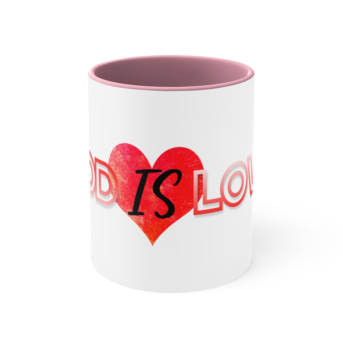 God is Love Accent Coffee Mug, 11oz