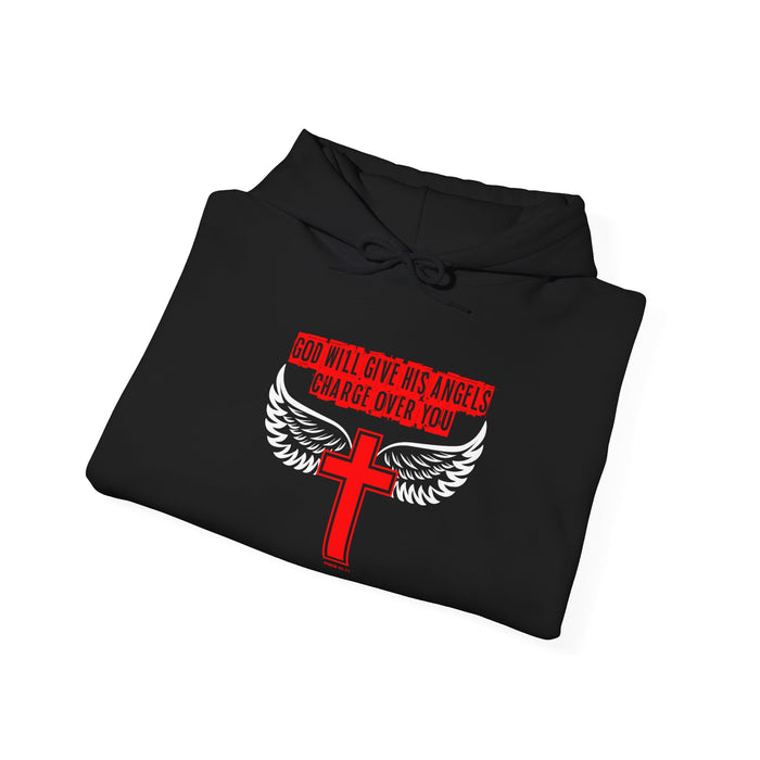 God Will Give His Angels Charge Over You Men’s Unisex Heavy Blend™ Hooded Sweatshirt