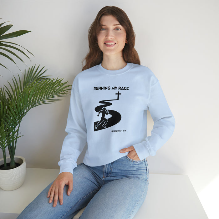 Running My Race Men’s Unisex Heavy Blend™ Crewneck Sweatshirt