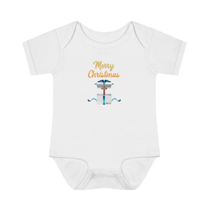 Merry Christmas Infant Rib Body Suit