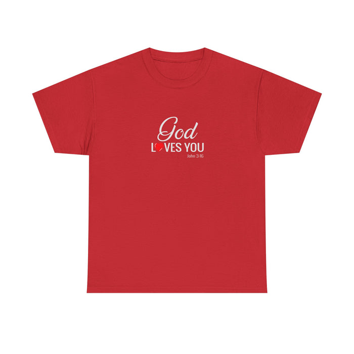 God Loves You Unisex Heavy Cotton Tee