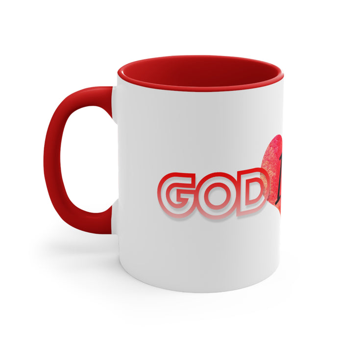 God is Love Accent Coffee Mug, 11oz