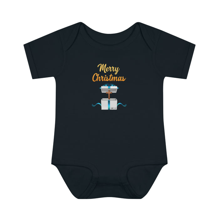 Merry Christmas Infant Rib Body Suit