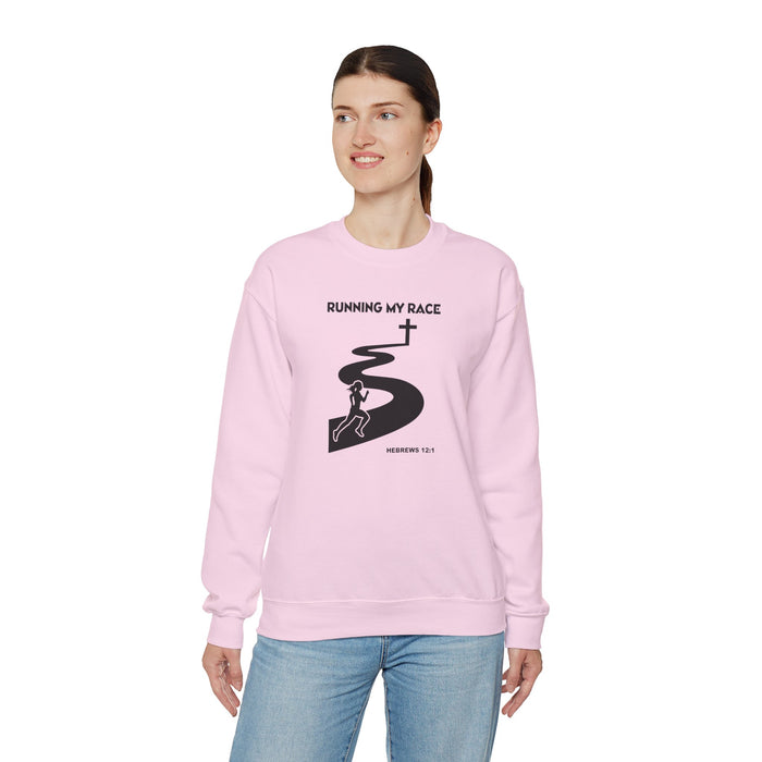 Running My Race Women’s Unisex Heavy Blend™ Crewneck Sweatshirt