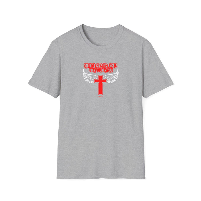 God Will Give His Angels Charge Over You Women’s Unisex Softstyle T-Shirt