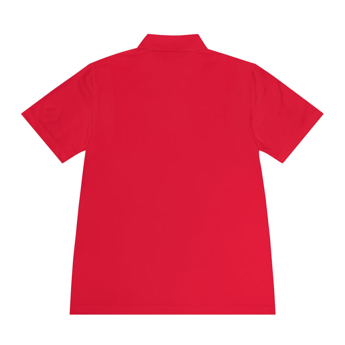 Running My Race Golf Polo Shirt - Minimal Golf Course Logo Performance Mens Sport Polo