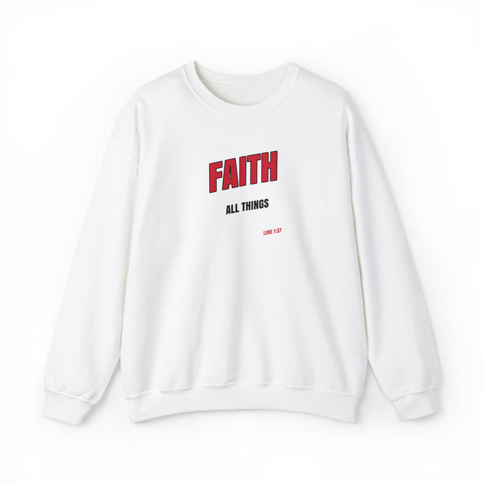 Faith Makes All Things Possible Men Unisex Heavy Blend™ Crewneck Sweatshirt