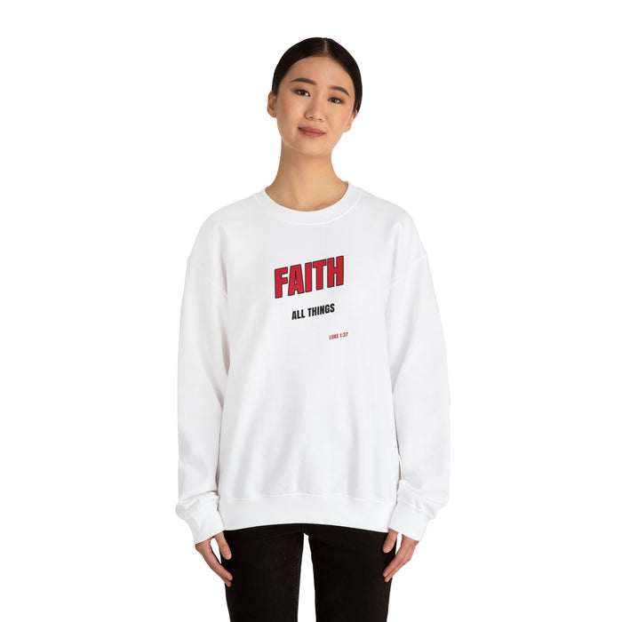 Faith Makes All Things Possible Men Unisex Heavy Blend™ Crewneck Sweatshirt