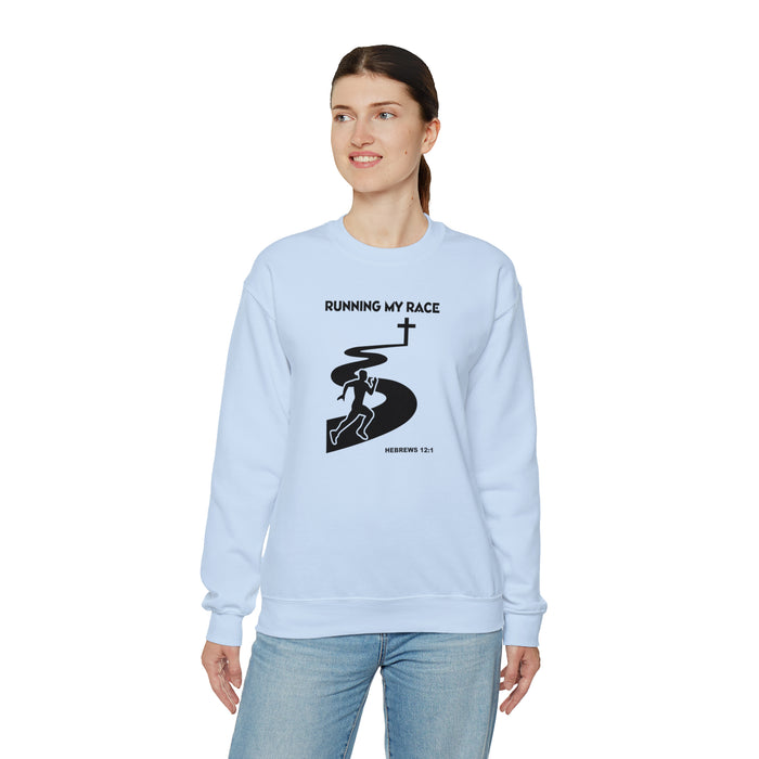 Running My Race Men’s Unisex Heavy Blend™ Crewneck Sweatshirt