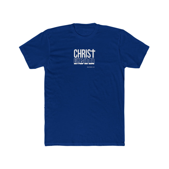 Christ Lives in Me Men's Cotton Crew Tee