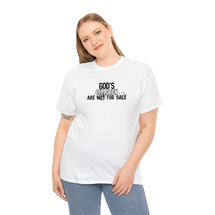 God’s Children are Not For Sale Men’s Unisex Heavy Cotton Tee