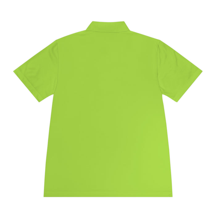 Running My Race Golf Polo Shirt - Minimal Golf Course Logo Performance Mens Sport Polo