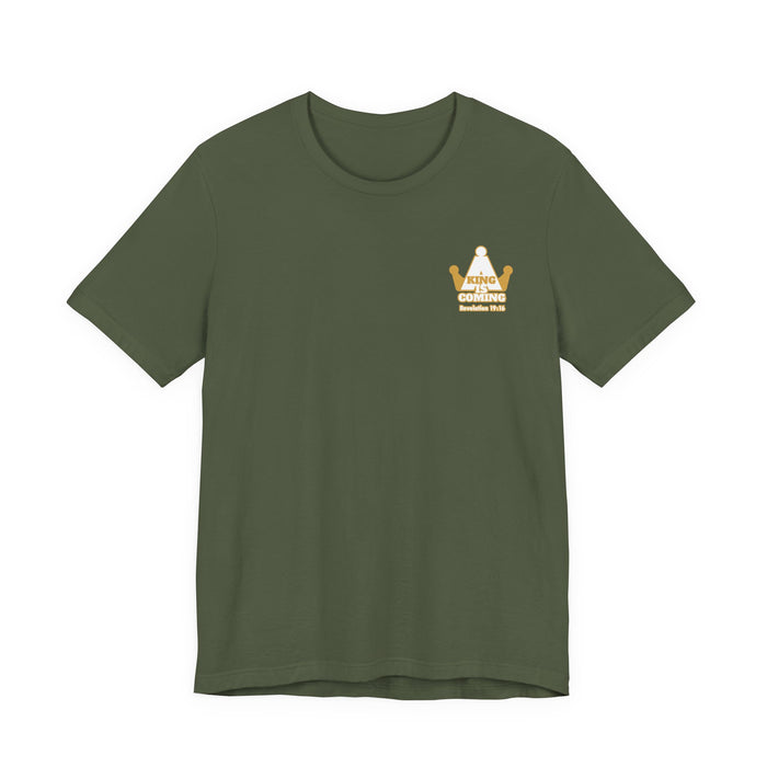 A King is Coming Men’s Unisex Jersey Short Sleeve Tee