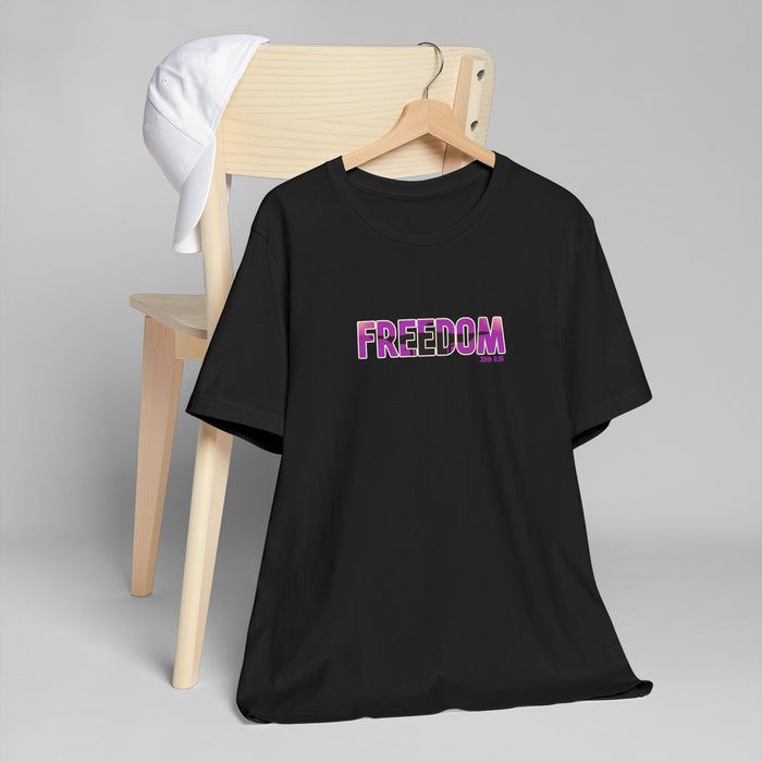 Freedom Graphic Tee — Bold Pink Gradient "FREEDOM" T-Shirt