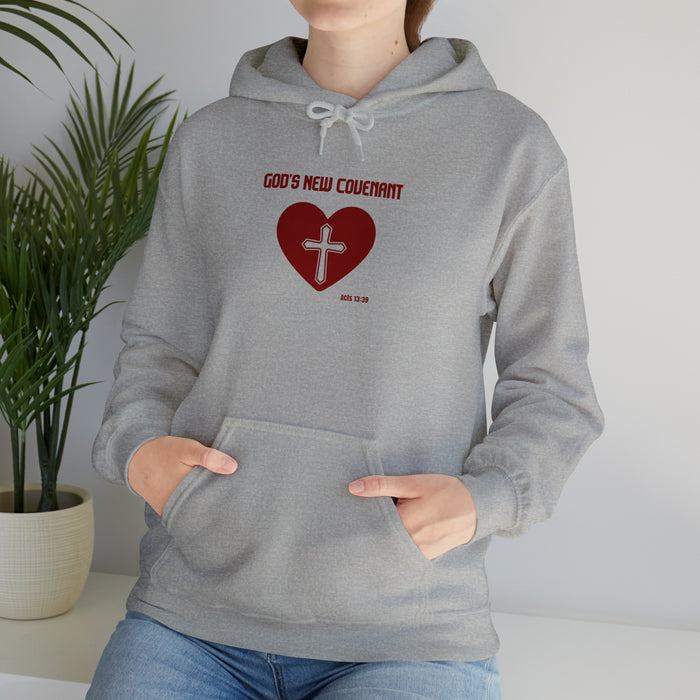 God’s New Covenant Unisex Heavyblend Hooded Sweatshirt