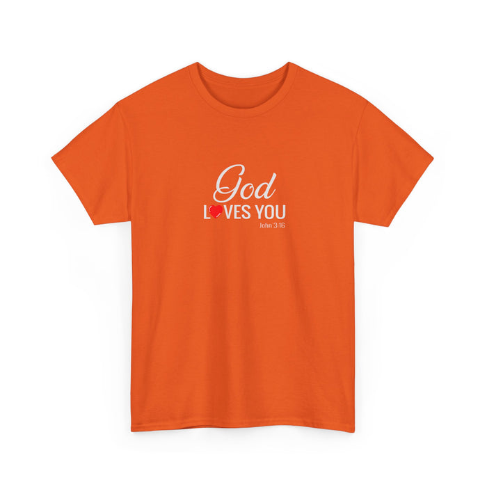 God Loves You Unisex Heavy Cotton Tee