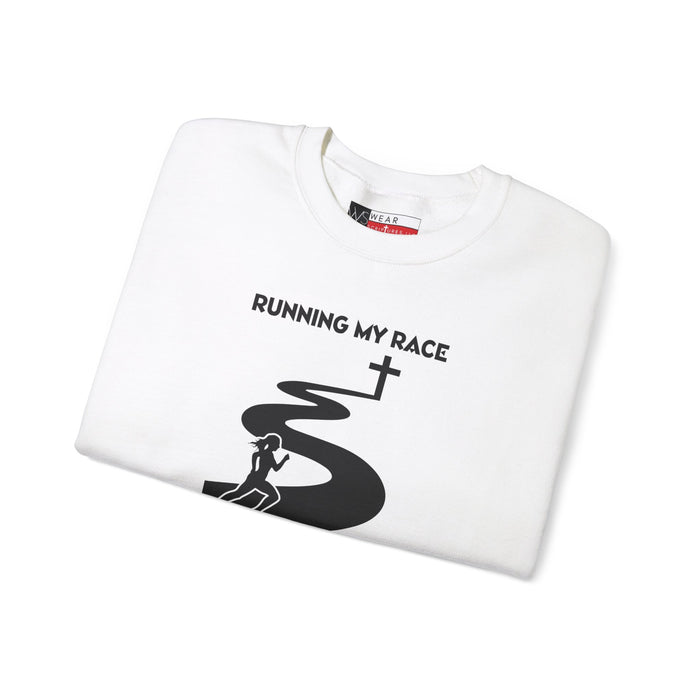 Running My Race Women’s Unisex Heavy Blend™ Crewneck Sweatshirt