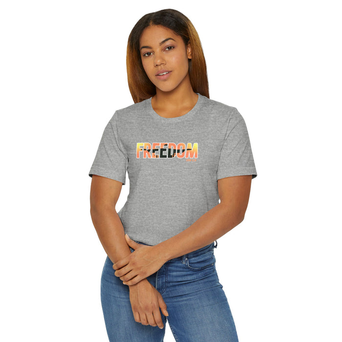 Freedom Sunset T-Shirt — Minimalist Pride Freedom Graphic Tee