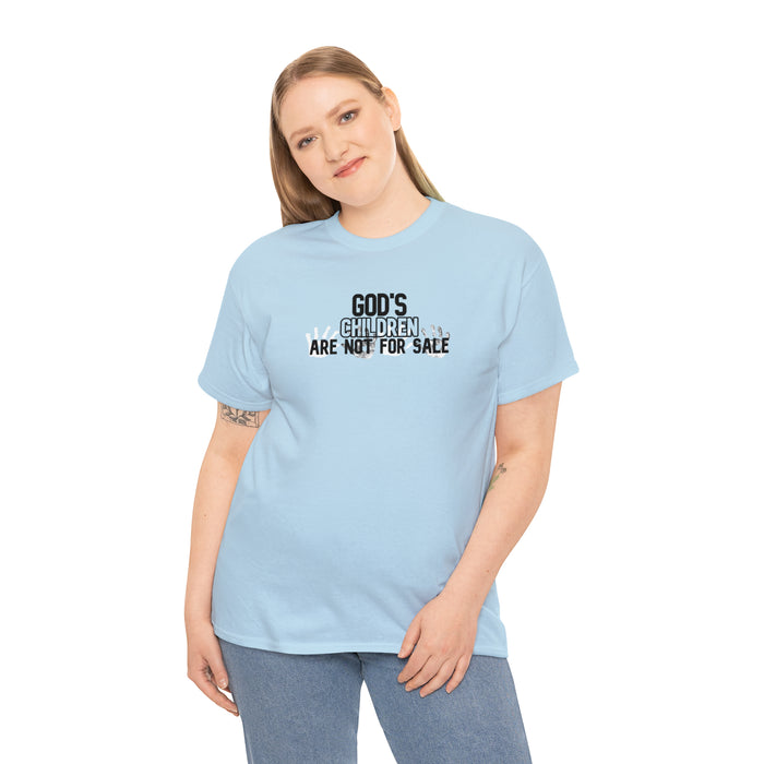 God’s Children are Not For Sale Men’s Unisex Heavy Cotton Tee