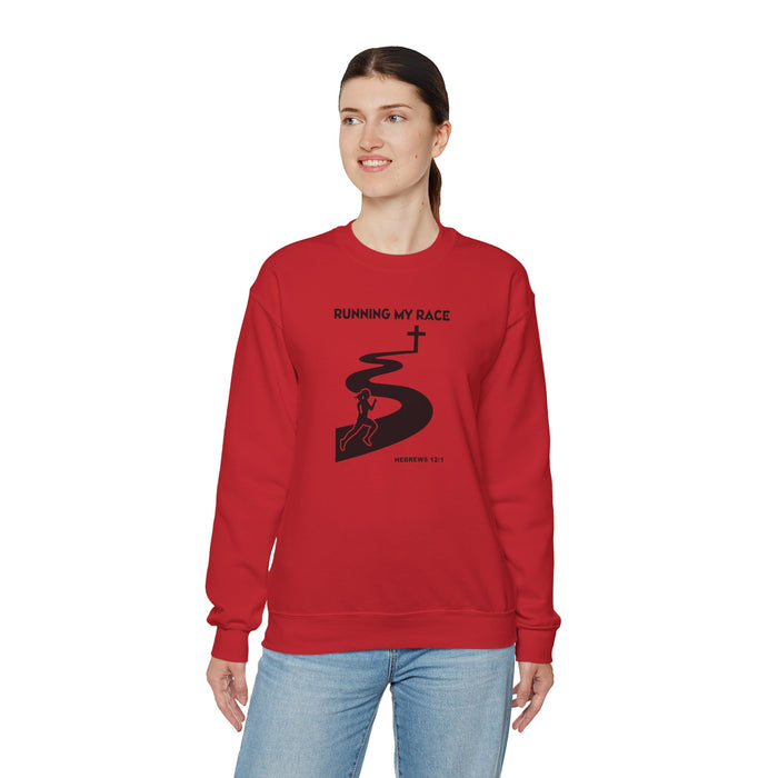 Running My Race Women’s Unisex Heavy Blend™ Crewneck Sweatshirt