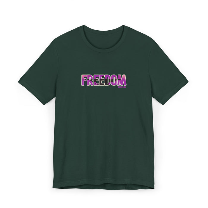 Freedom Graphic Tee — Bold Pink Gradient "FREEDOM" T-Shirt