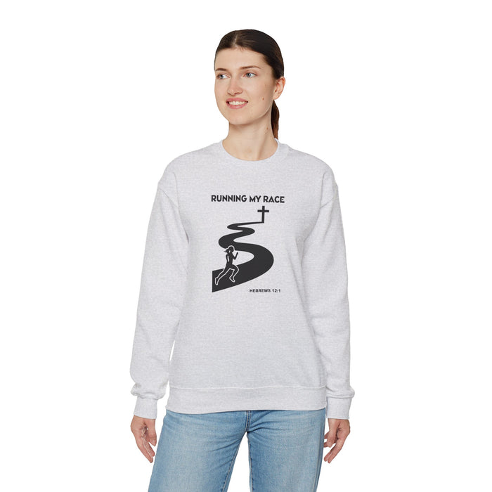 Running My Race Women’s Unisex Heavy Blend™ Crewneck Sweatshirt