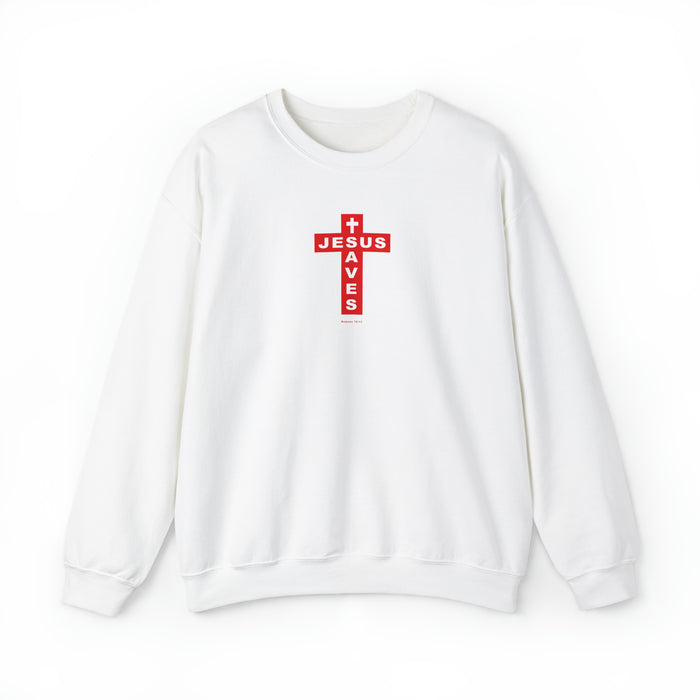 Jesus Saves Men’s Unisex Heavy Blend™ Crewneck Sweatshirt