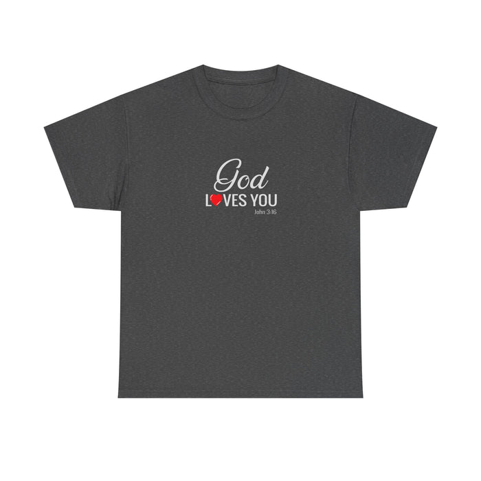 God Loves You Unisex Heavy Cotton Tee