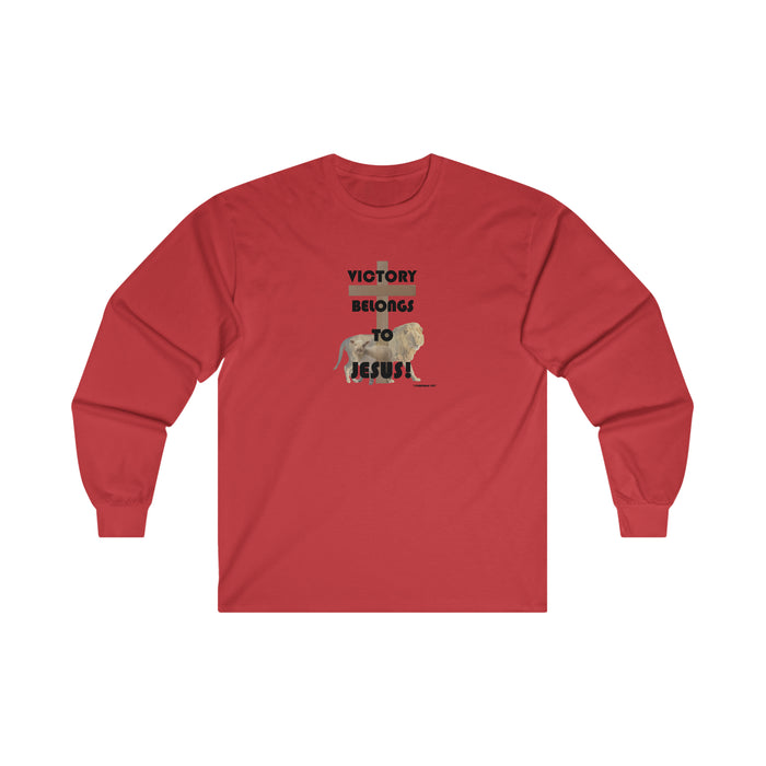 Victory Belongs to Jesus Men’s Ultra Cotton Long Sleeve Tee