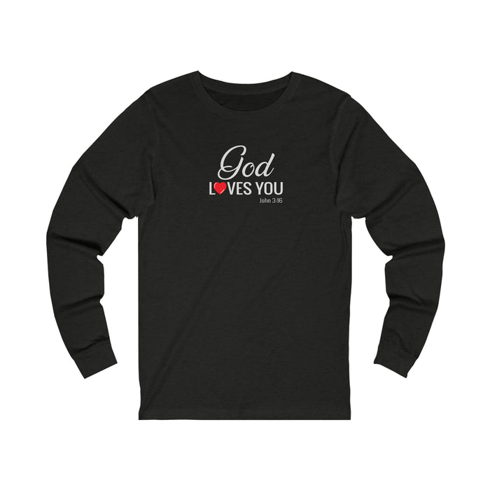 God Loves You Women Unisex Jersey Long Sleeve Tee