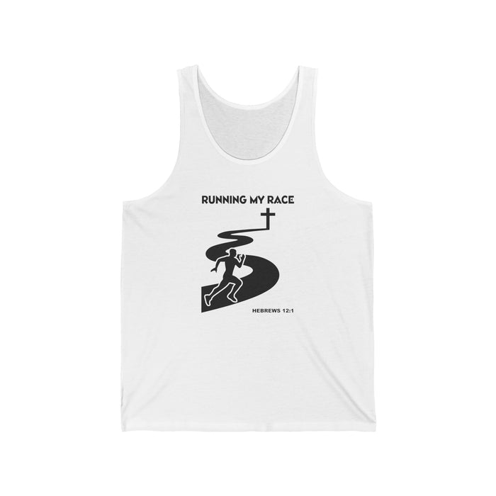 Running My Race Men’s Unisex Jersey Tank