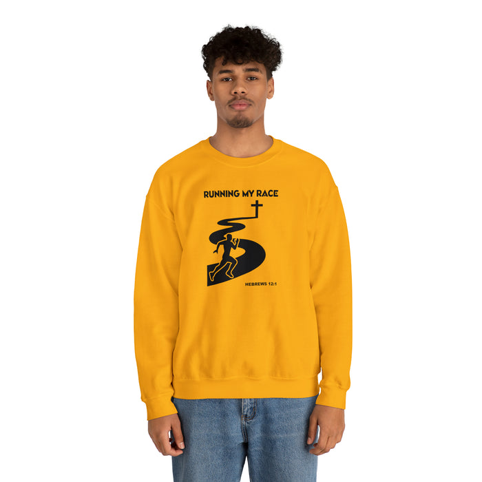 Running My Race Men’s Unisex Heavy Blend™ Crewneck Sweatshirt