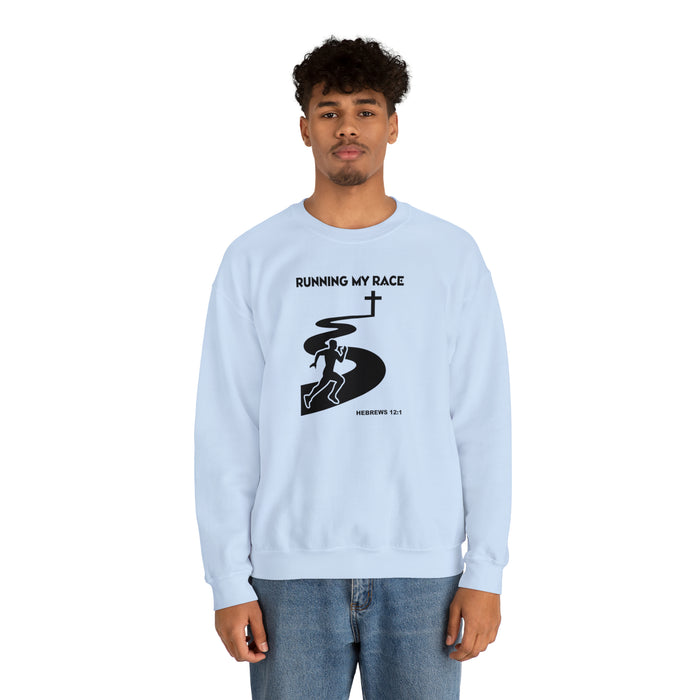 Running My Race Men’s Unisex Heavy Blend™ Crewneck Sweatshirt