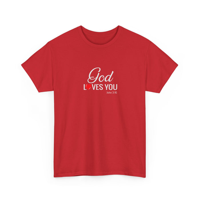 God Loves You Unisex Heavy Cotton Tee
