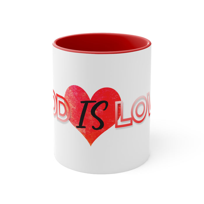 God is Love Accent Coffee Mug, 11oz