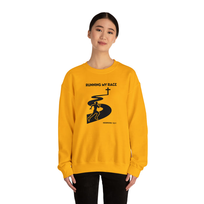 Running My Race Men’s Unisex Heavy Blend™ Crewneck Sweatshirt