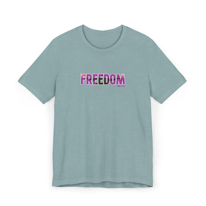 Freedom Graphic Tee — Bold Pink Gradient "FREEDOM" T-Shirt
