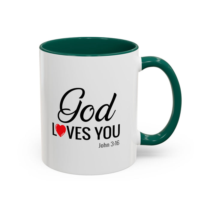 God Loves You Mug — Christian Coffee Cup (John 3:16)