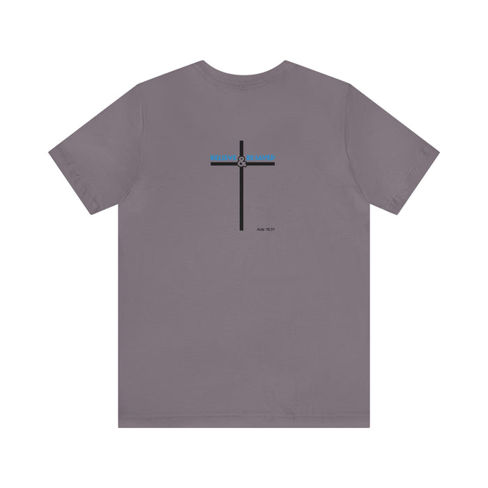 Believe & Be Saved 2.0 (Back Design) Men’s Unisex Jersey Short Sleeve Tee