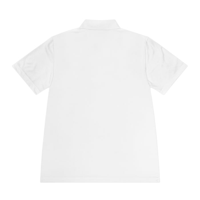 Running My Race Golf Polo Shirt - Minimal Golf Course Logo Performance Mens Sport Polo