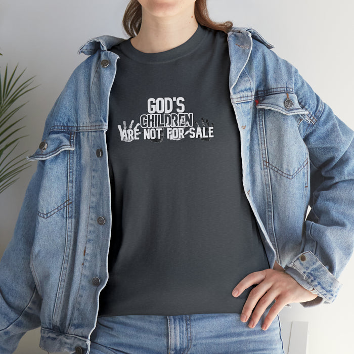 God’s Children are Not for Sale Women’s Unisex Heavy Cotton Tee