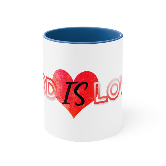 God is Love Accent Coffee Mug, 11oz