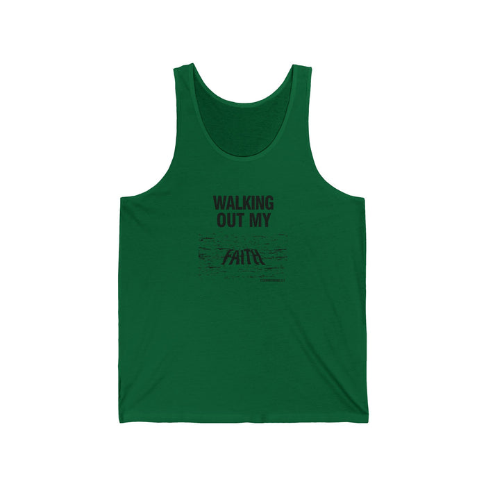 Walking Out My Faith Tank Top — Inspirational Christian Graphic Tank