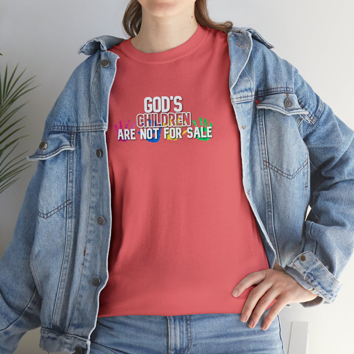 God’s Children are Not For Sale Women’s Unisex Heavy Cotton Tee