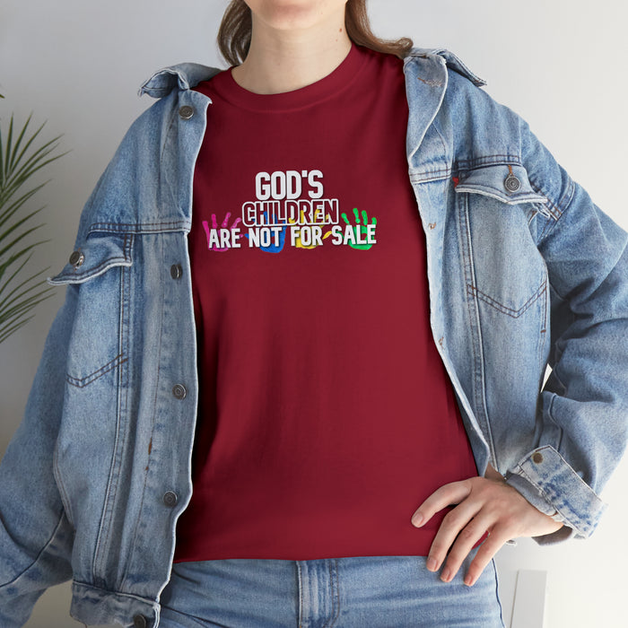 God’s Children are Not For Sale Women’s Unisex Heavy Cotton Tee