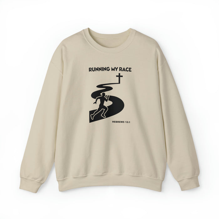 Running My Race Men’s Unisex Heavy Blend™ Crewneck Sweatshirt