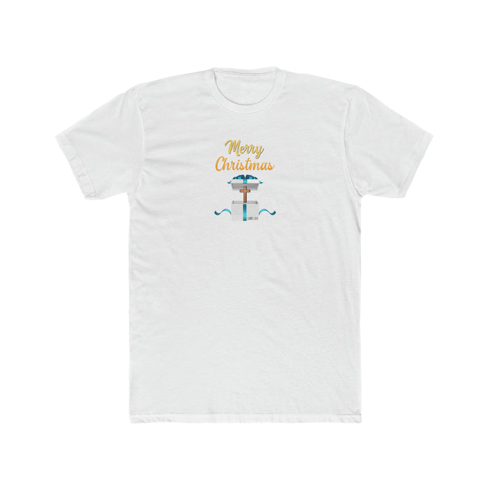 Merry Christmas Men's Cotton Crew Tee