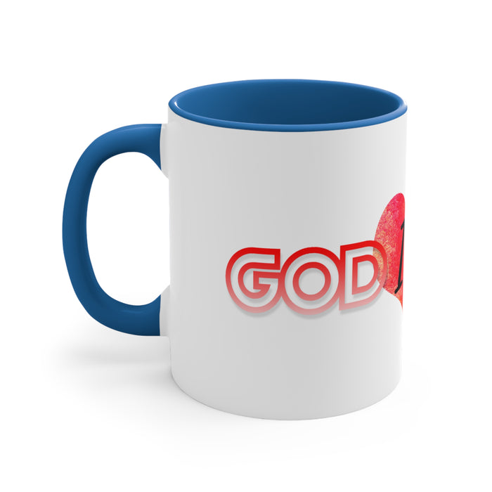 God is Love Accent Coffee Mug, 11oz