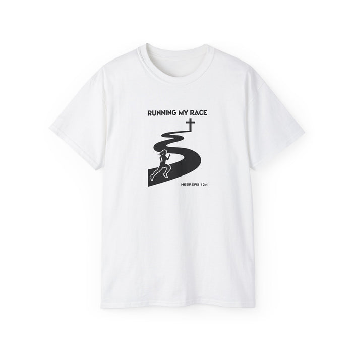 Running My Race Women’s Unisex Ultra Cotton Tee